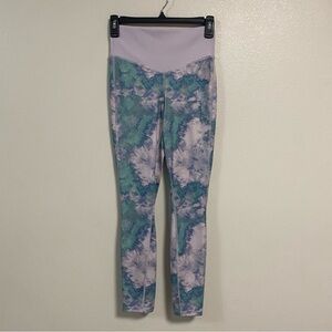The North Face Leggings Dune Sky 7/8 Lavender Fog Glacier Dye Print Size Small
